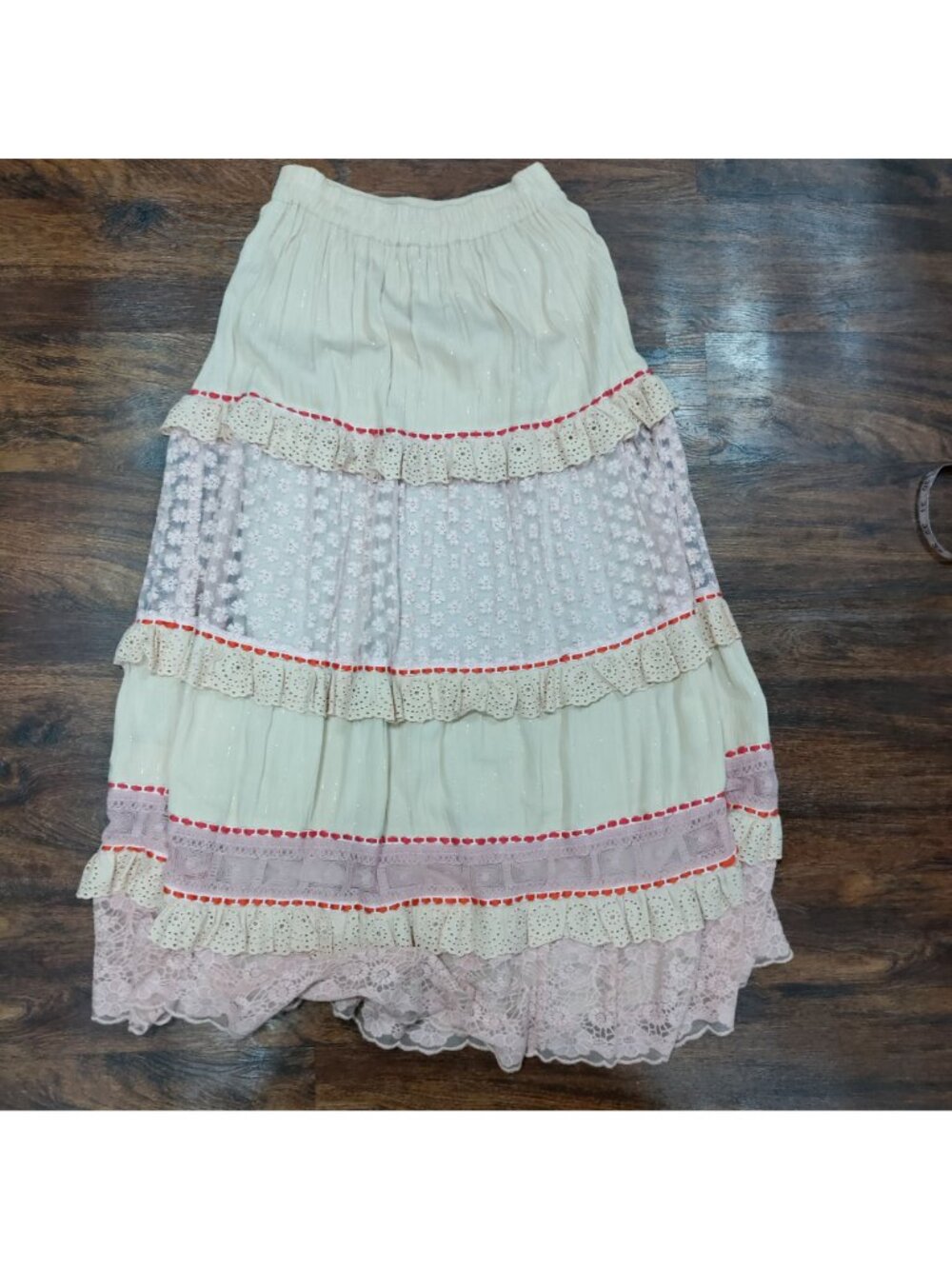 Blank By Anthropologie Boho Lace Vintage-Inspired Ruffled Crochet Layer XS-M - Picture 6 of 15